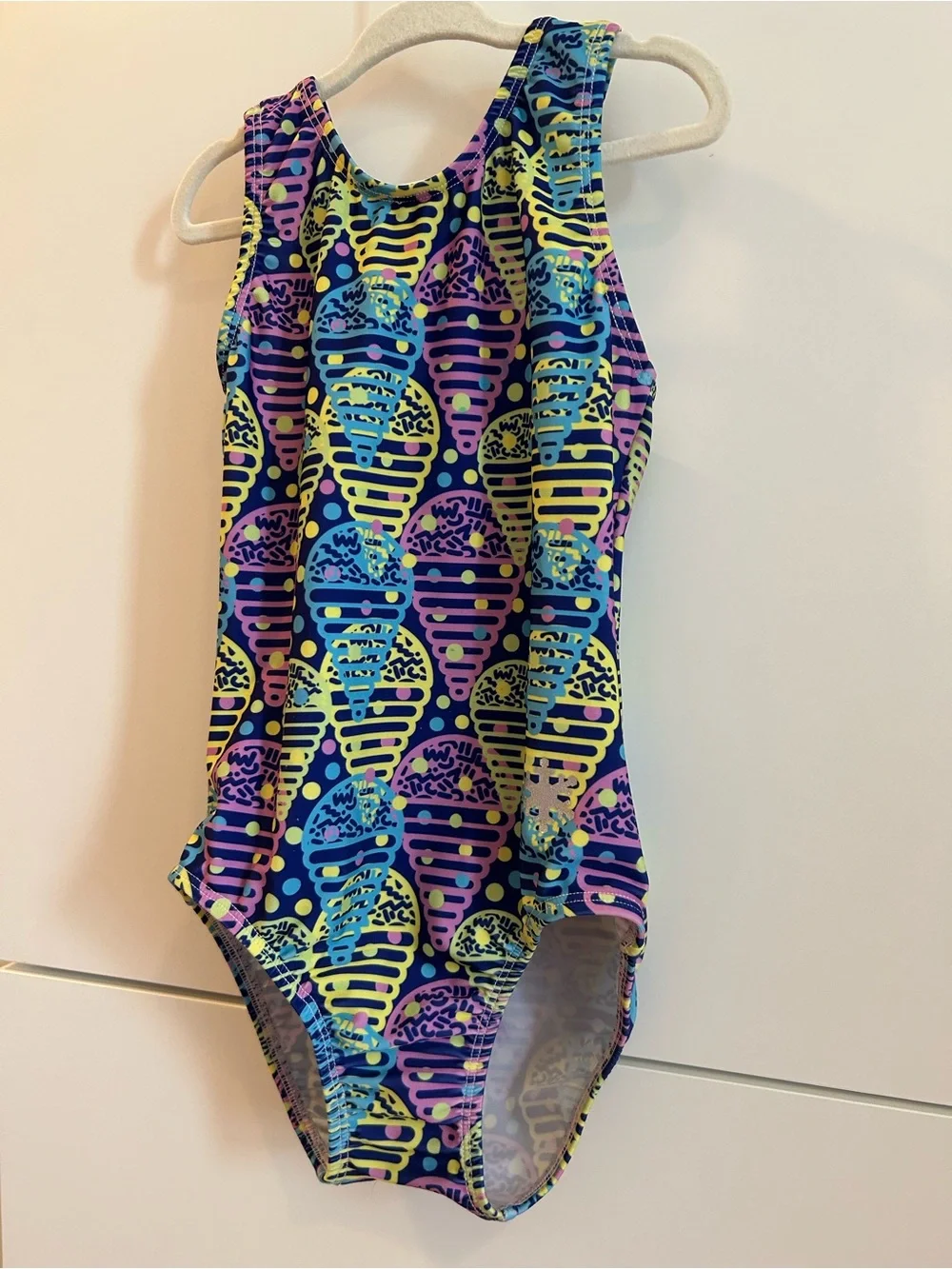 Snowflake Kids Multicolor Ice Cream Cone Gymnastics Leotard - Child’s Large